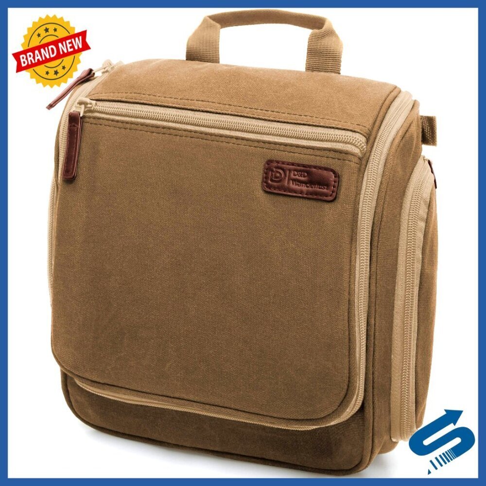 Hanging Travel Toiletry Bag Water-Resistant Nylon 10 Compartments Organizer